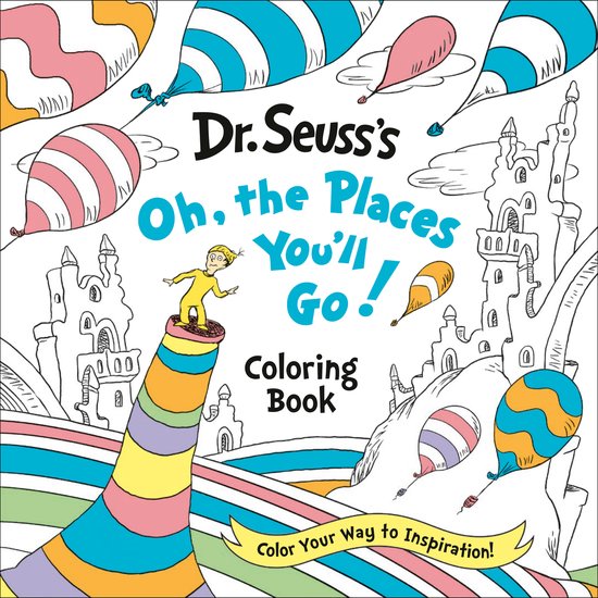 Dr Seuss's Oh, the Places You'll Go Coloring Book - cover