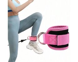 Enkelband / Cuff - Gym - Sportschool Accessoires - Fitness - Booty Builder - Kabel - Cable - One Size Fits All - Roze