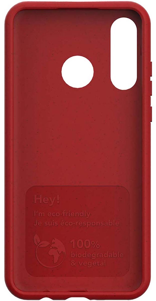JUST GREEN, Beschermend omhulsel voor Huawei P30 Lite Natura Recyclebaar, Rood