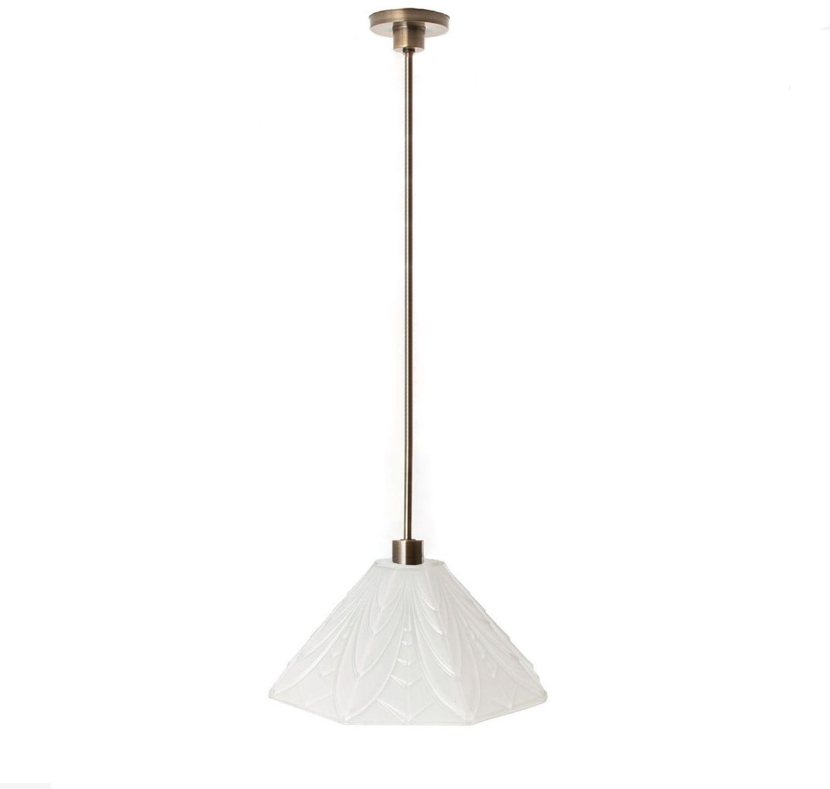 Coloured by Art Hanglamp Nouveau Twinkling Geëtst 20's Brons - Art Deco Trade