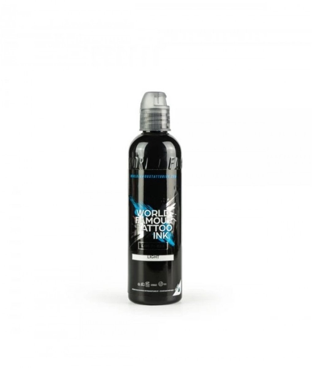 WORLD FAMOUS LIMITLESS LIGHT GREYWASH 120ML | Graywash | Tattoo ink | Tattoo Inkt | Shader | Zwart tattoo inkt |