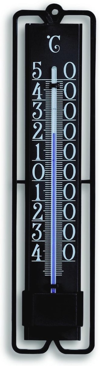 Thermometer voor binnen en buiten - Kunststof, Zwart, Compact en Modern