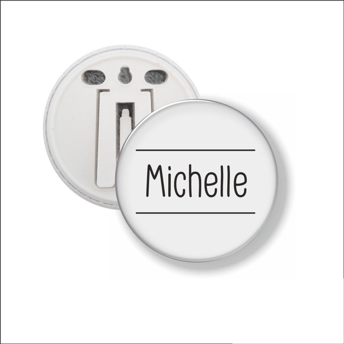 Button Met Clip 58 MM - Michelle