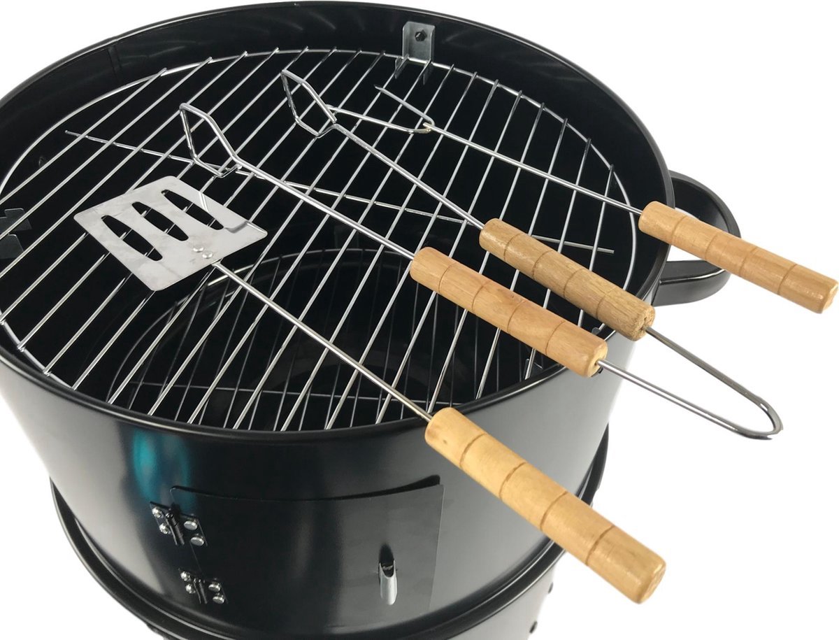 Odoland Foyer de camping portable 2 en 1 avec grille de cuisson