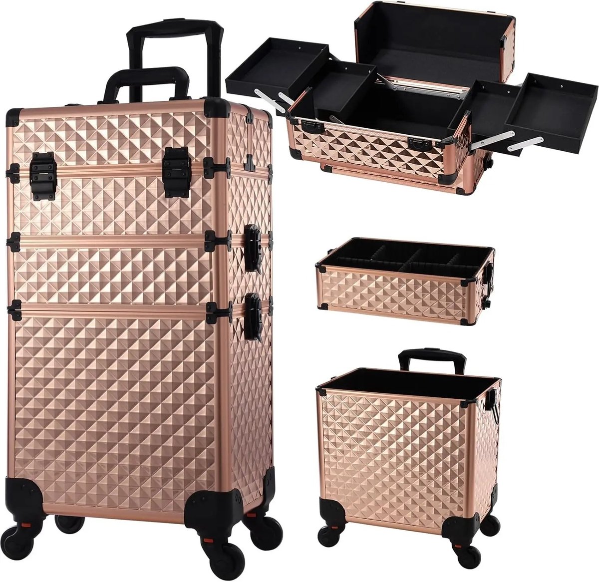 Mila Shop Make-up trolley - Make-up set - Make-up organizer - Make-up koffer - Cosmetica koffer - Beauty koffer - 34x25x95.5cm