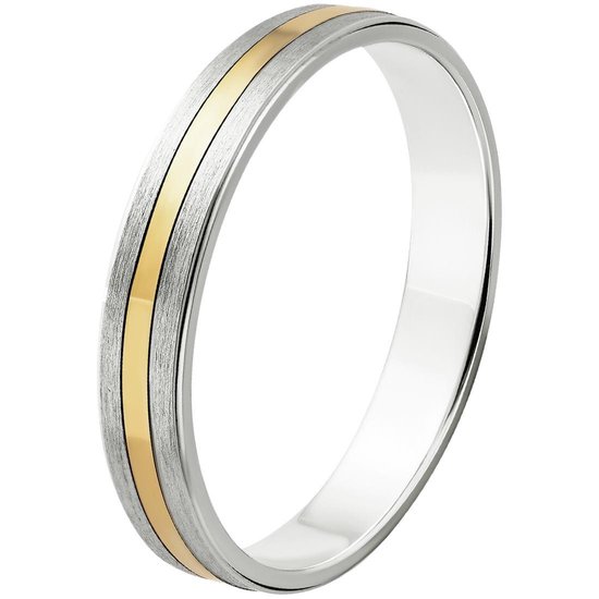 Orphelia Wedding Ring 9 ct - Bicolor Gold OR9146
