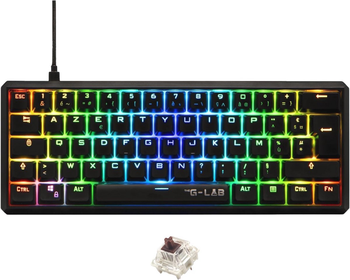 Compact 60% Mechanisch Toetsenbord met RGB Verlichting en Verwisselbare Schakelaars