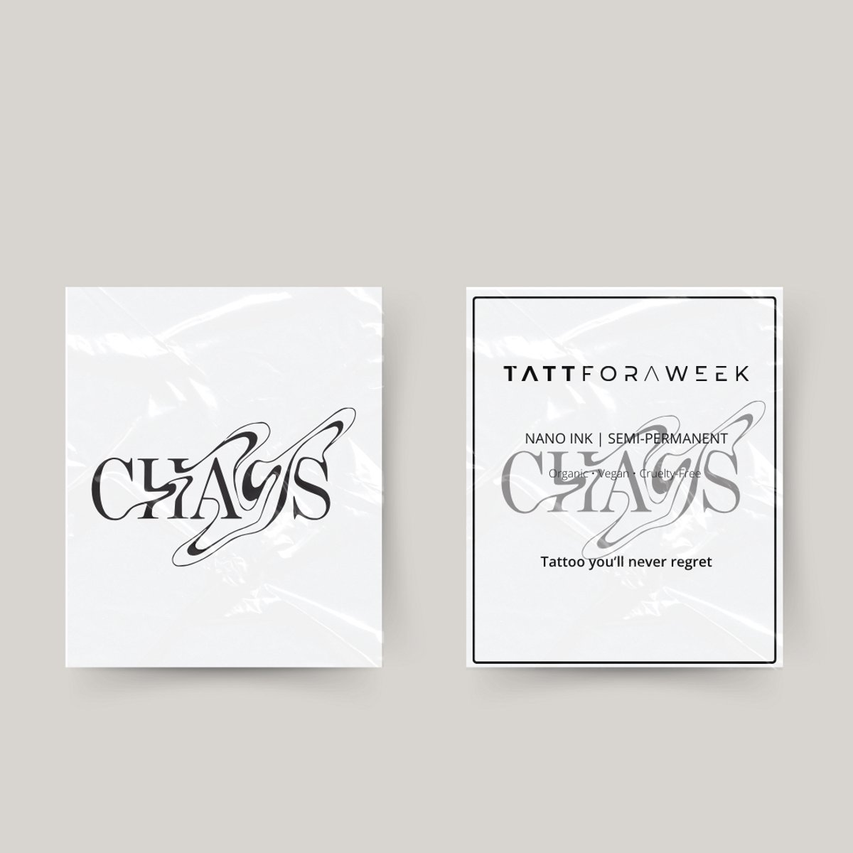 Tijdelijke tattoo chaos | Neptattoo volwassenen | Tijdelijke tattoo voor volwassenen | Temporary tattoo | Plaktattoos voor volwassenen | Neptattoos | Probeer zorgeloos een tattoo | tattforaweek