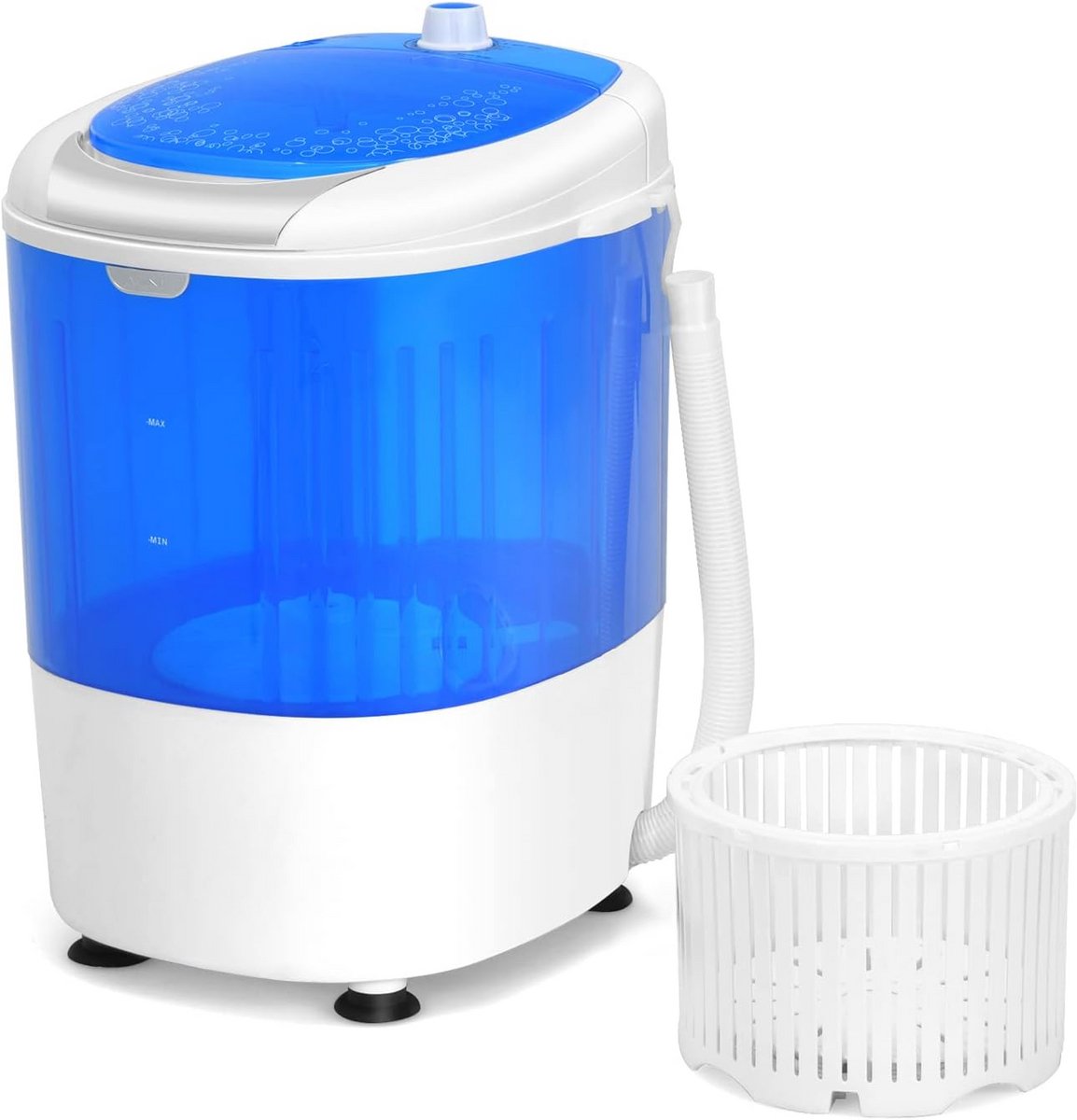 Mini-wasmachine en spinmachine voor appartementen en campers - 5 pond capaciteit, compact en halfautomatisch