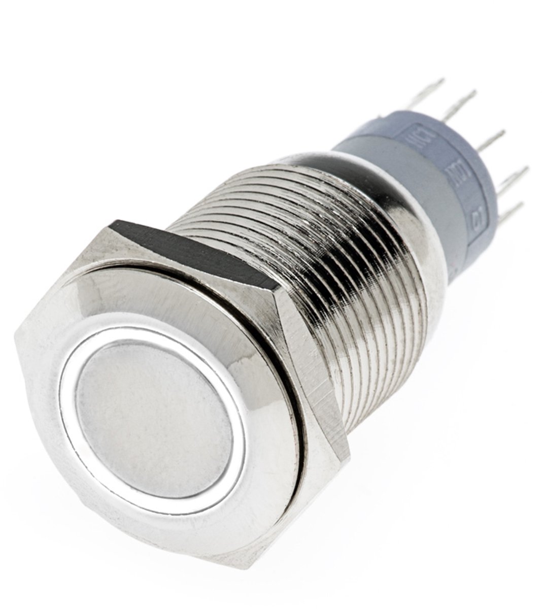 Hollex Drukknop rvs 24V puls LED wit