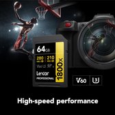 Bol.com Lexar Professional SDXC 64GB BL 1800X UHS-II V60 Gold aanbieding