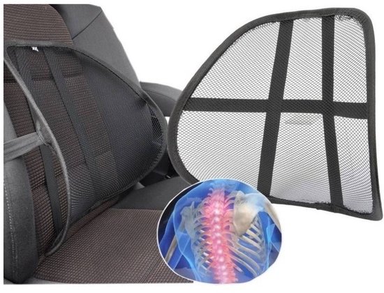 Benson Support lombaire ergonomique - maille respirante - 37 x 42 cm - voiture, maison, bureau