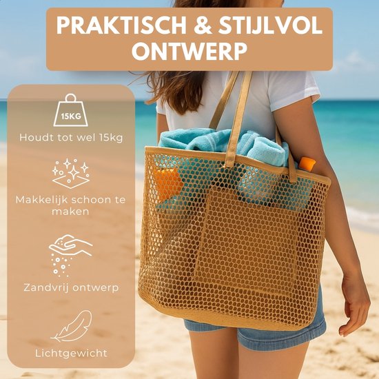 Een Set Van 3 Strandtassen Om Uw Spullen Georganiseerd Te Houden, En Uw Spullen Georganiseerd Te Houden En Uw Kinderen Blij