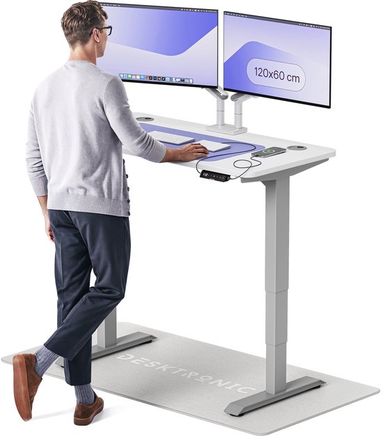 Desktronic HomePro Zit-sta Bureau Elektrisch In Hoogte Verstelbaar ...