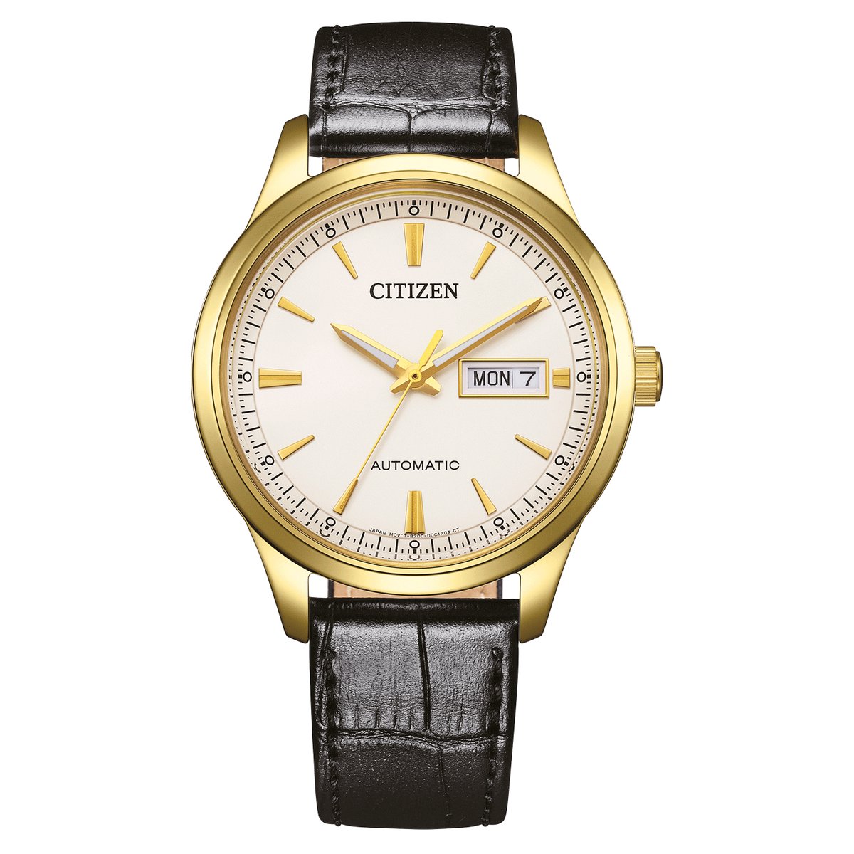 Citizen NY4059-09A Horloge - Leer - Zwart - Ø 40 mm