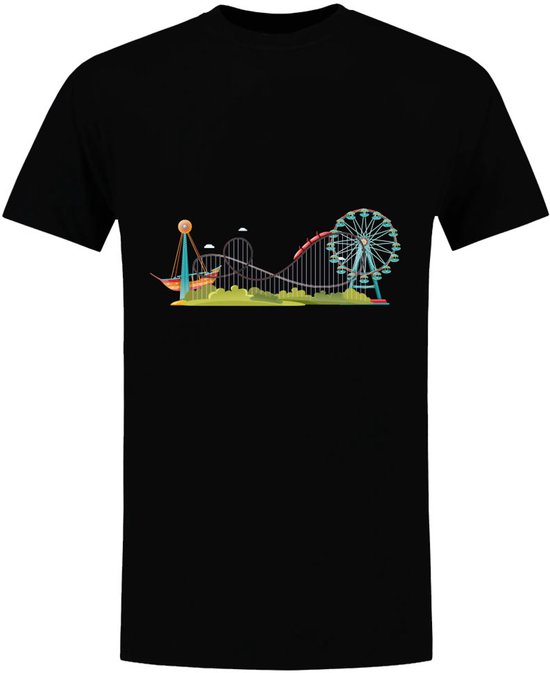 Achtbaan Heren T-shirt - attractiepark - pretpark - achtbanen - rollercoaster - roetsjbaan - shirt