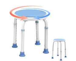 Chaise de douche Aufun, tabouret de douche rotatif à 360°, hauteur réglable, siège de douche antidérapant, chaise de salle de bain pour personnes âgées et femmes enceintes