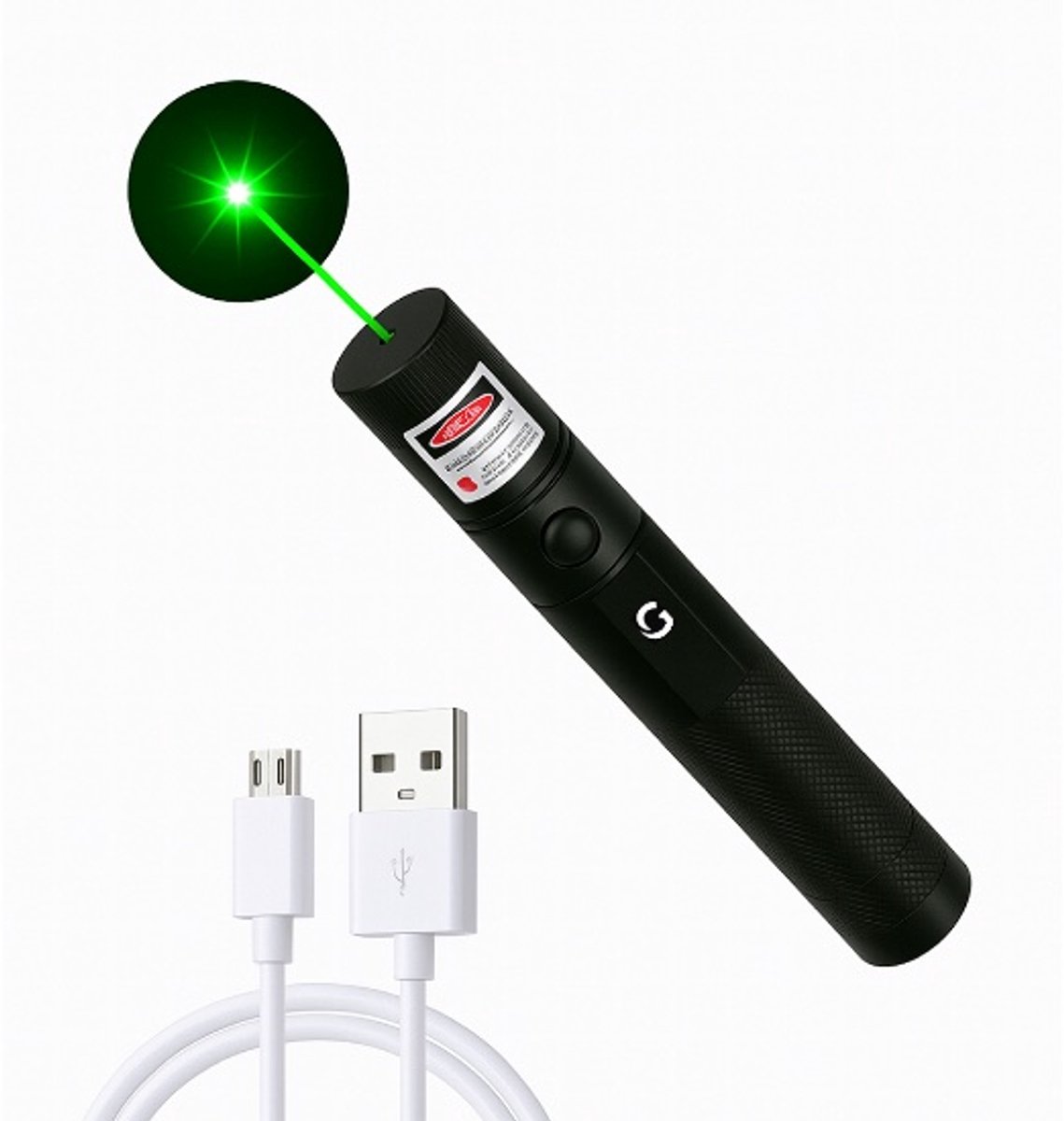 Professionele Laserpen | USB | Oplaadbaar - Groen - Laserlampje - Laserpointer Kat - Laser - USB Rechargeable - CE Certificaat - Laser-pointer Lange Afstand, Laser-pointer Pen, TV Led Lcd - AA Batterijen - Batterijen inbegrepen