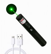 GUUUS® | Professionele Laserpen | USB | Oplaadbaar - Groen - Laserlampje - Laserpointer Kat - Laser - USB Rechargeable - CE Certificaat - Laser-pointer Lange Afstand, Laser-pointer Pen, TV Led Lcd - AA Batterijen - Batterijen inbegrepen