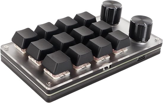 Perixx PERIBOARD-409P Bedraad PS2 Minitoetsenbord, zwart, Engelse indeling VS