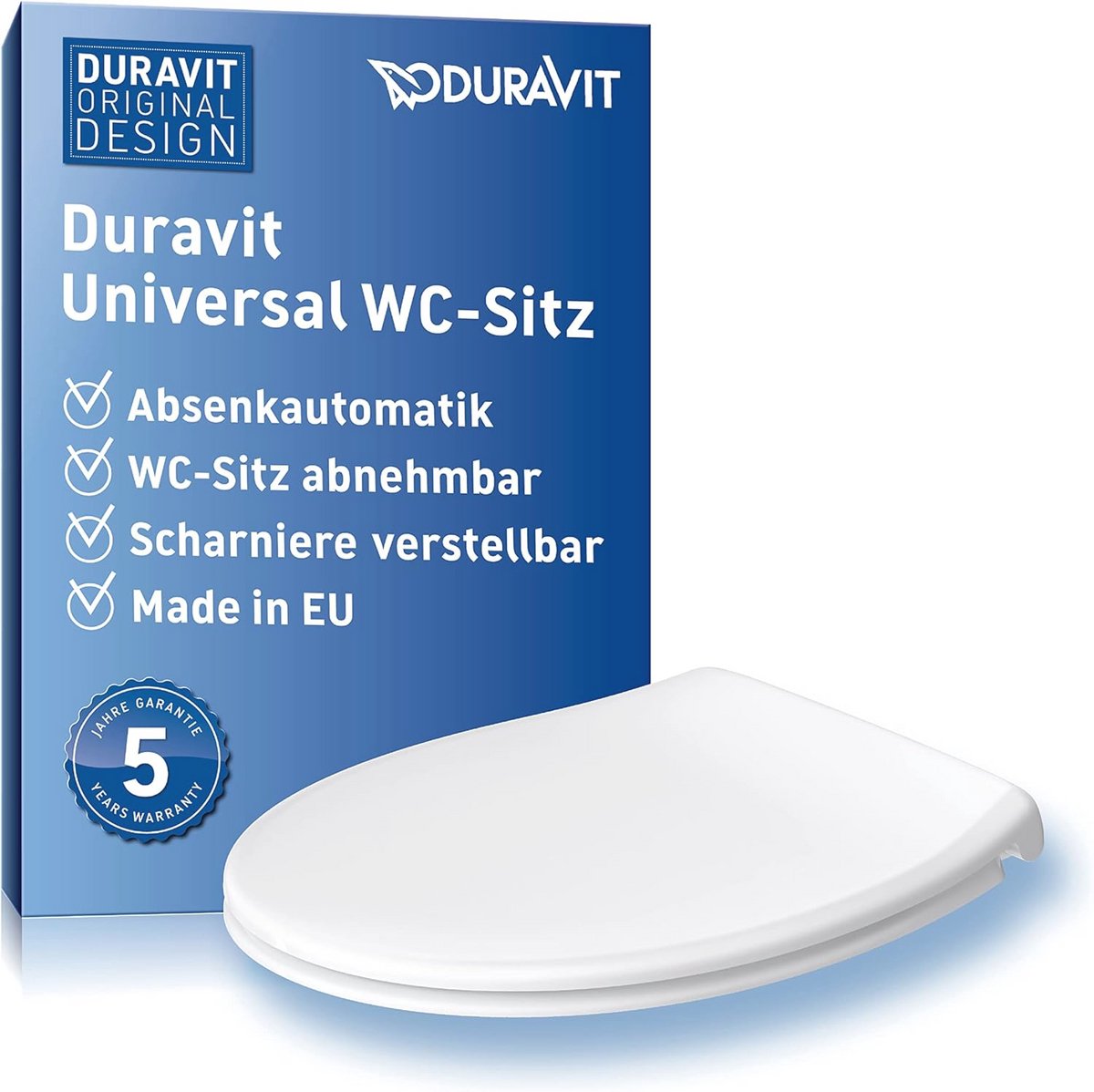 Universele WC-bril met Softclose Mechanisme - Wit