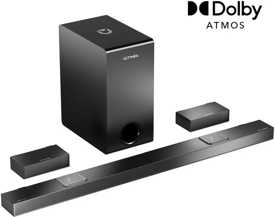 ULTIMEA 5.1.2 Soundbar met Dolby Atmos, Home Theater Surround Sound System, TV Soundbar met 8" subwoofer, 2 opwaartse drivers - ULTIMEA - €269,99