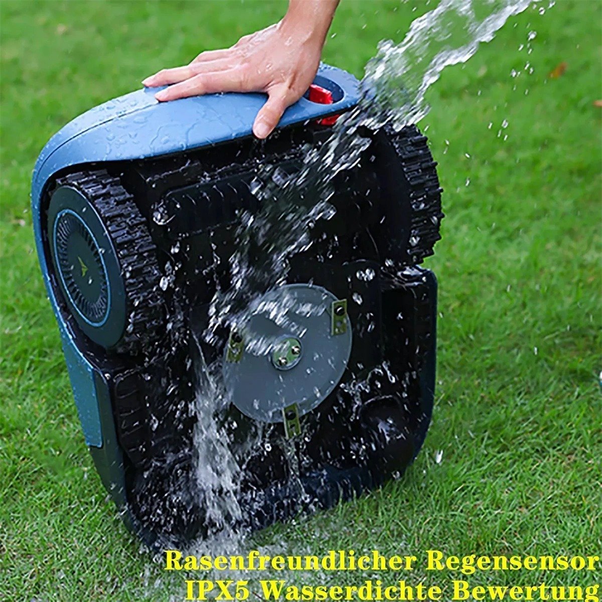 Afbeelding 3 van Robotmaaier – Grasmaaier – Automatische Grasmaaier – Slimme Robotmaaier – Voor Grote Tuin – Tot 1000m² – Automatische Tuinmaaier - Robotgrasmaaier - Stil – Waterdicht – Met App – Oplaadstation – 18cm Maaibreedte – Bluetooth – Lithium Accu
