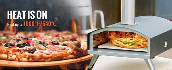 Pizza Oven - Buitenoven - Houtgestookt - Pelletgestookt - Draagbare RVS Pizzaoven - Met Thermische Isolatie - Voor Buiten - Camping - Terras - Tuin - 12 Inch Pizza - Max 540°C - Snel Verhit - Met Opvouwbare Poten en Draagtas van Merkloos — afbeelding 4