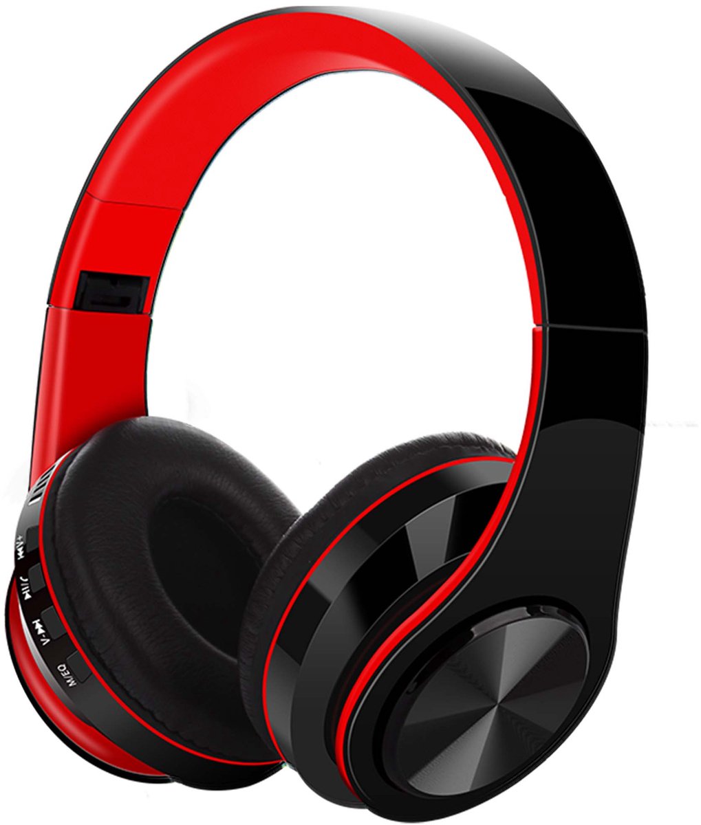 KINSI Draadloze Hoofdband Bluetooth Headset, 3-in-1 Verbinding: Bluetooth 5.0/ TF-Kaart/ Kabel, Opvouwbaar Compact Ontwerp, Dubbele Modussen: Draadloos & Met Kabel, Plug-and-Play
