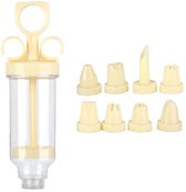 Bakspullen - Garneerspuit - Taartversieringsset met 8 Piping Tips - Cupcake Injector/Decoratie Icing Set - Cake Decorating Gun