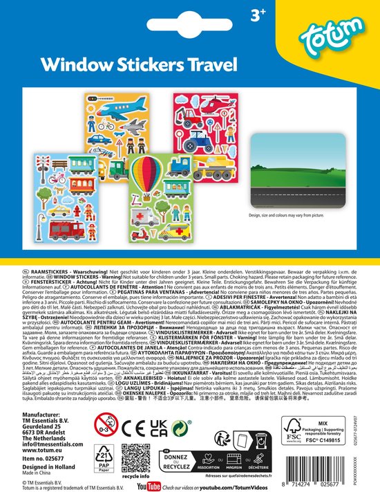 Totum Raamstickers Reizen