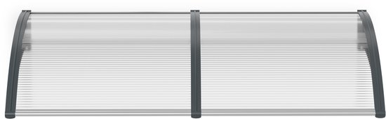 Foto: 909 outdoor weerbestendige deurluifel overkapping uv polycarbonaat en aluminium 100 x 80 cm