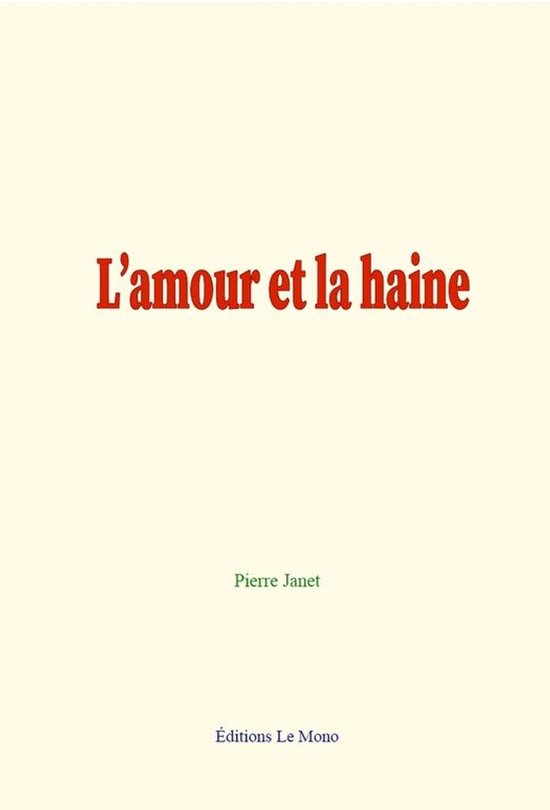 L’amour et la haine - cover