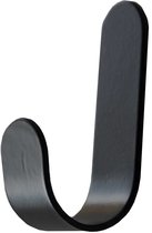 Haak zwart - set van 4st - zelfklevend