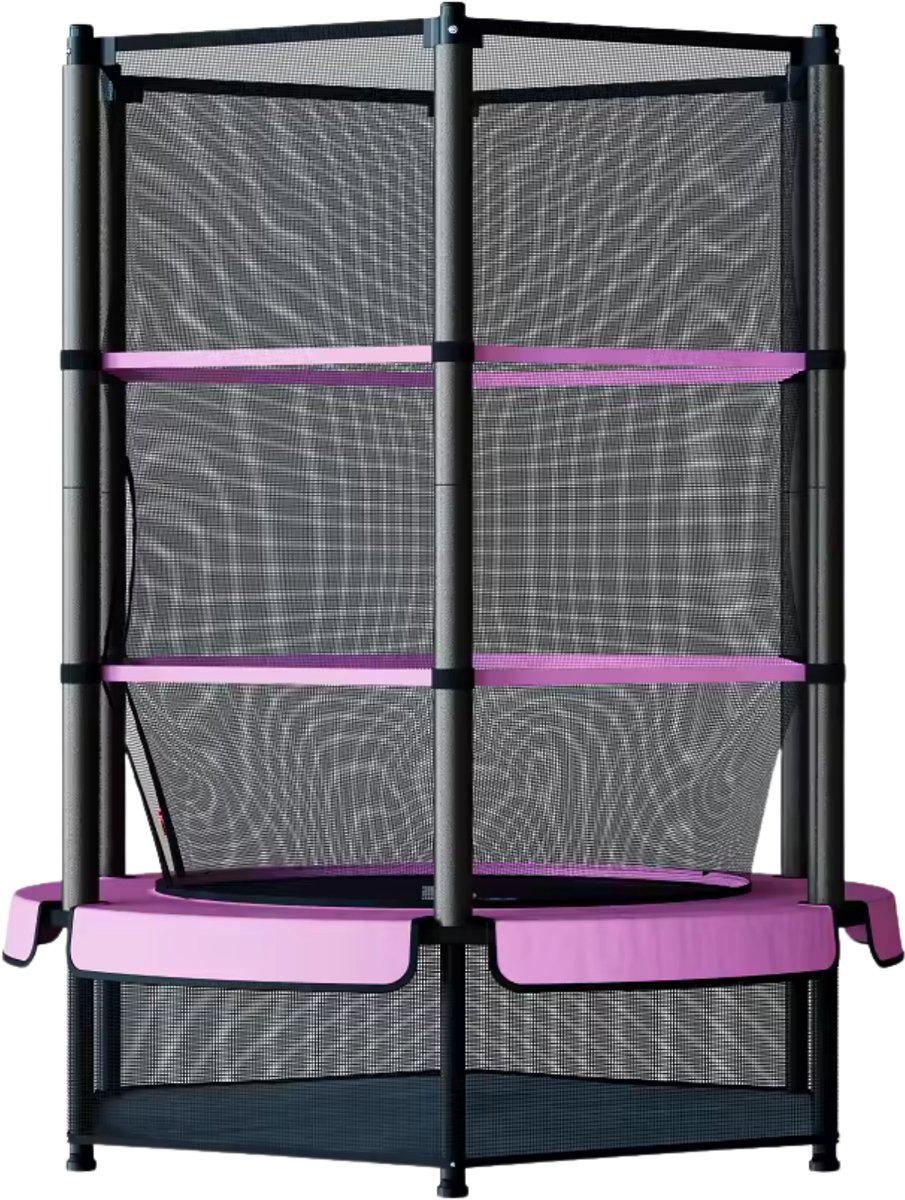 RocketJump LF14 Trampoline - Inclusief veiligheidsnet - Kindertrampoline 140 cm - Roze — afbeelding 2