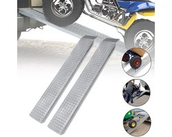 2 x oprijplaten, laadrail, laadhellingen, tot 400 kg, verzinkt staal, voor caravan, motorfiets, aanhanger, auto