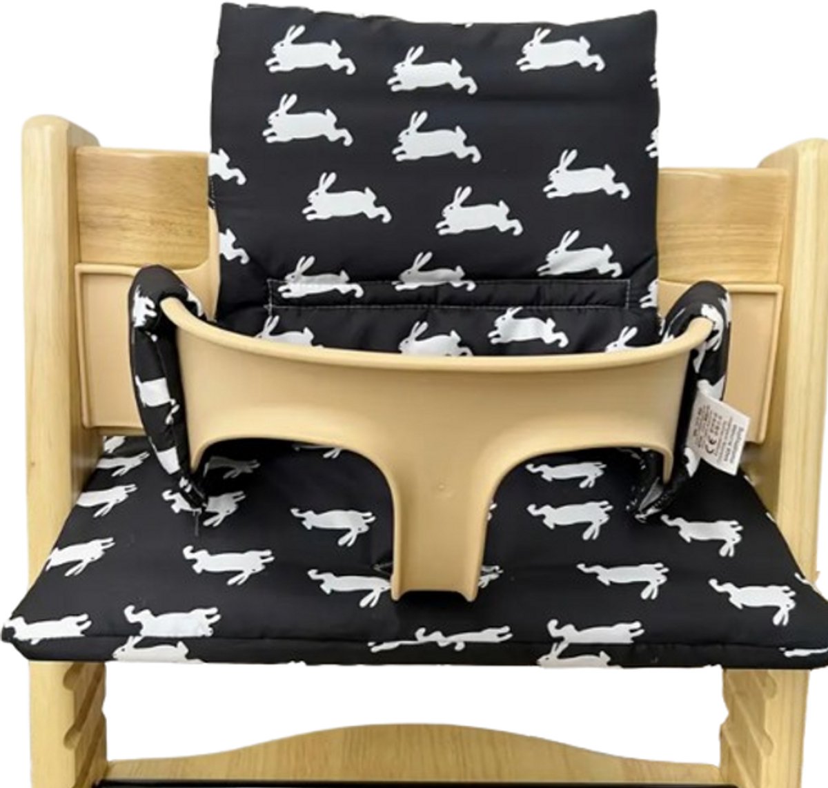Stoelverkleiner konijnen - kussenset konijntjes - stoelverkleiner voor stokke tripp trapp - kinderstoel verkleiner - stoel kussen