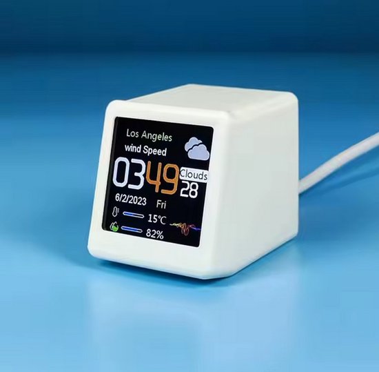 Tuzsocr Stormglas Weerstation - Kristallen Bol Op Houten Voet, Decoratie Voor Huis, Kantoor Of Balkon