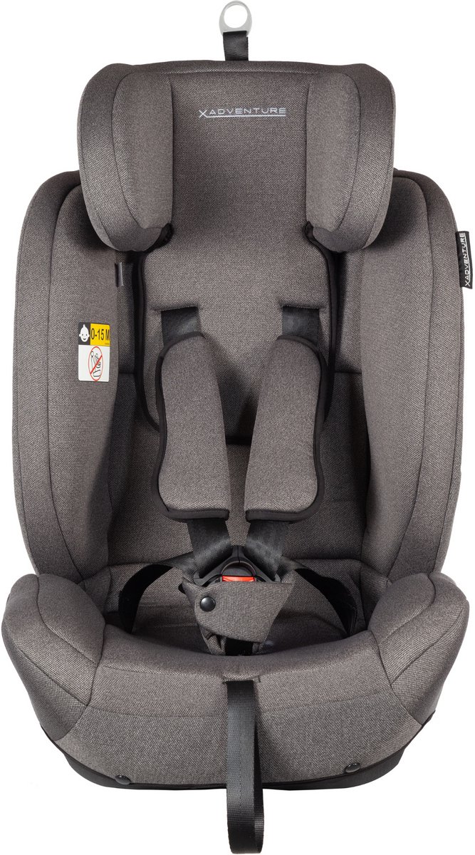 X Adventure Autostoel Premium Groep 1/2/3 9-36 kg (76 tot 150 cm) - Vanaf 15 maanden tot 12 jaar - Gordel - i-Size - Meegroei Autostoel - Grijs thumbnail 3