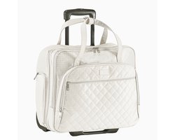 Laptoptas Op Wieltjes, Geschikt voor Laptops tot 15,6 Inch, Aktetas Op Wieltjes met Telescopisch Handvat, Computertas voor Werk, Reizen en Kantoor, Geschikt voor Mannen en Vrouwen