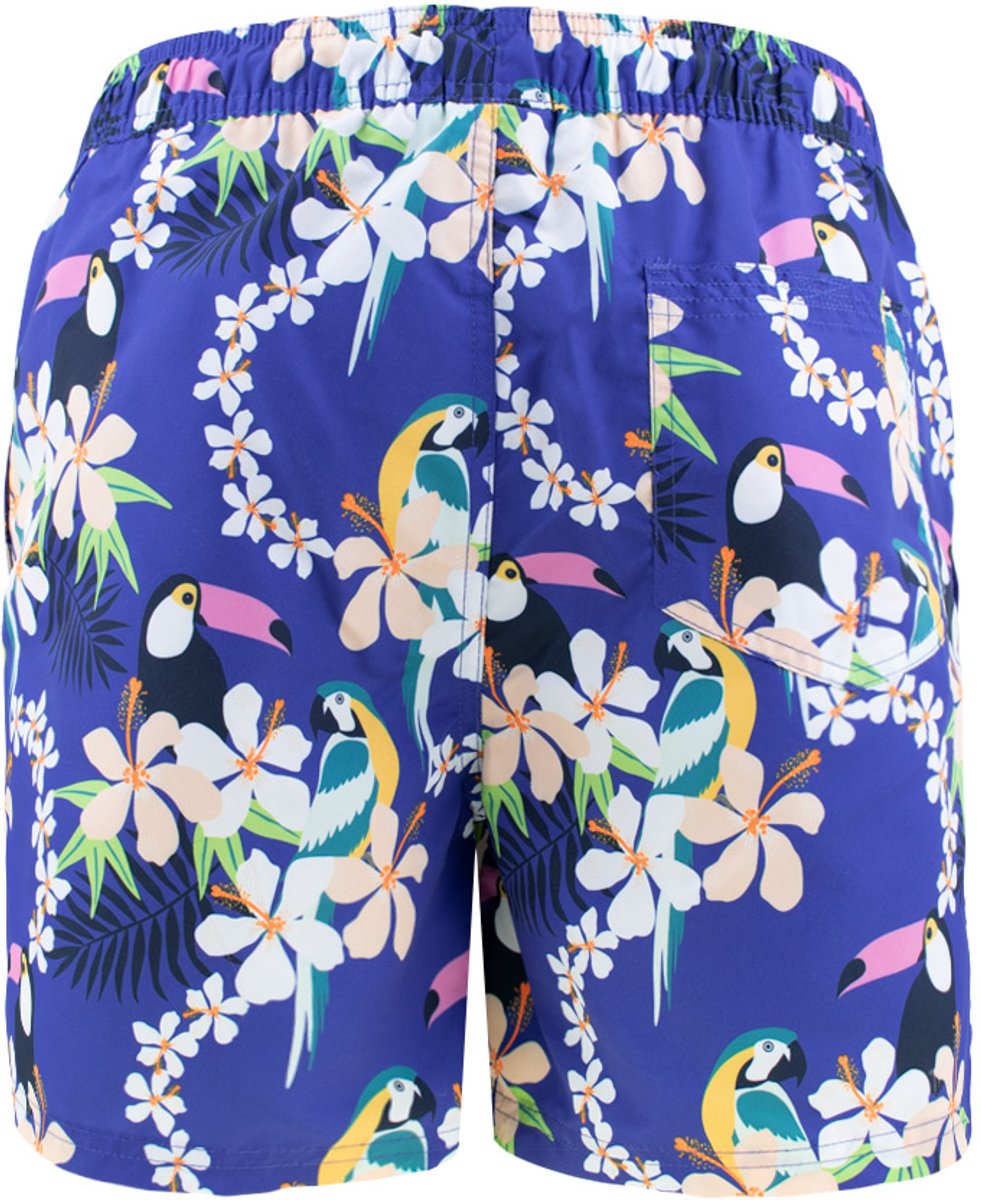 Jack & Jones Heren Zwemshorts JPSTFIJI AOP Blauw Tropisch Paradijs Print — afbeelding 12