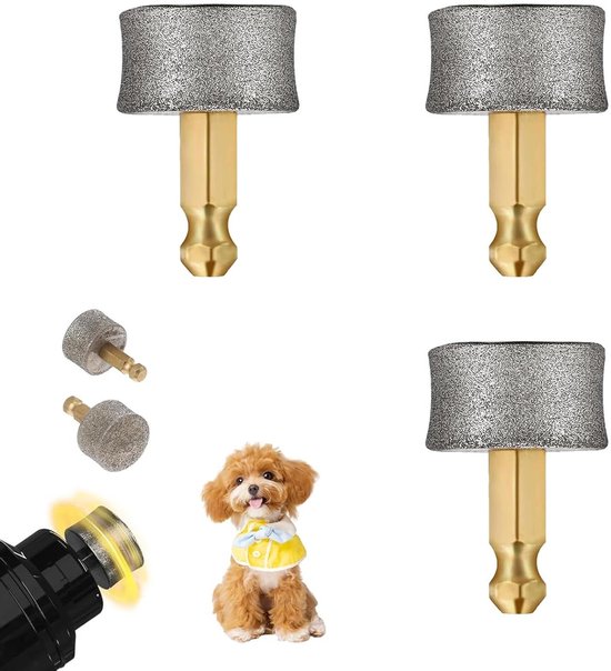 3 stuks reservekoppen voor honden nagelslijper - Geïntegreerde