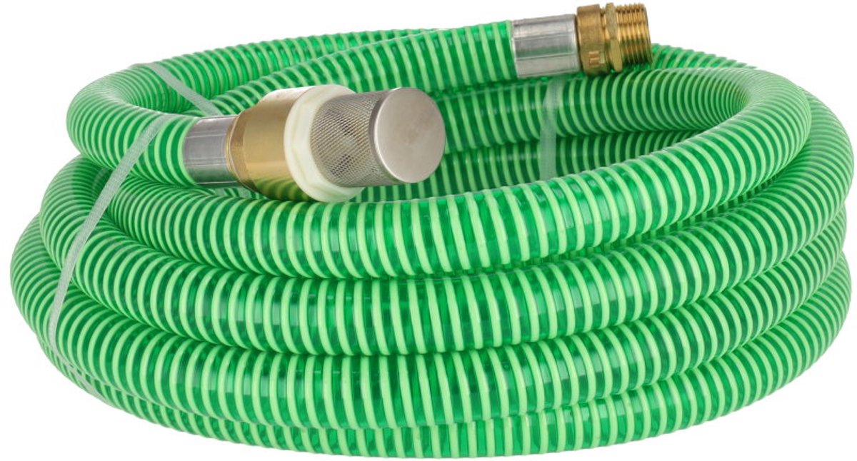 SummerRain Zuigslangset – 7 meter – Ø25 mm (1") – Inclusief Voetklep en Koppeling – Tuinpomp / Waterpomp Accessoire