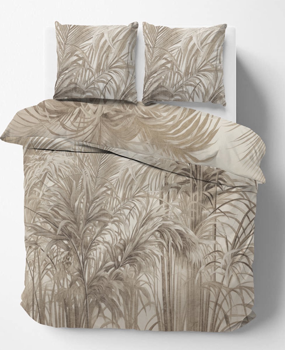 iSleep Dekbedovertrek Anouk - Litsjumeaux XL - 260x200/220 cm - Zand