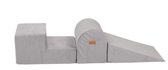 Ballenbak Baby Velvet Taupe Grijs - Speelgoed 1 jaar, 2 jaar, 3 jaar - Speelset Playground Ballenbad Superzacht - Ballenbakken - Kidsdouche -BPA vrije ballen 200 stuks Ø 7 cm - Goud, Zilver, Parelmoer