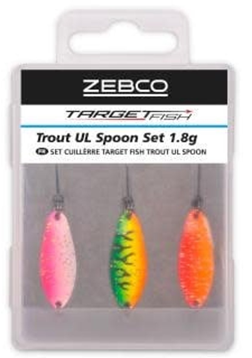 Zebco Target Fish Trout Ultra Light Spoon Set - Maat : 1.8g