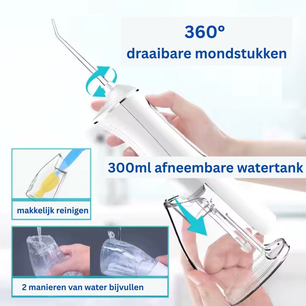 KHYR JetFloss i2 - Draadloze waterflosser met 4 modi thumbnail 3