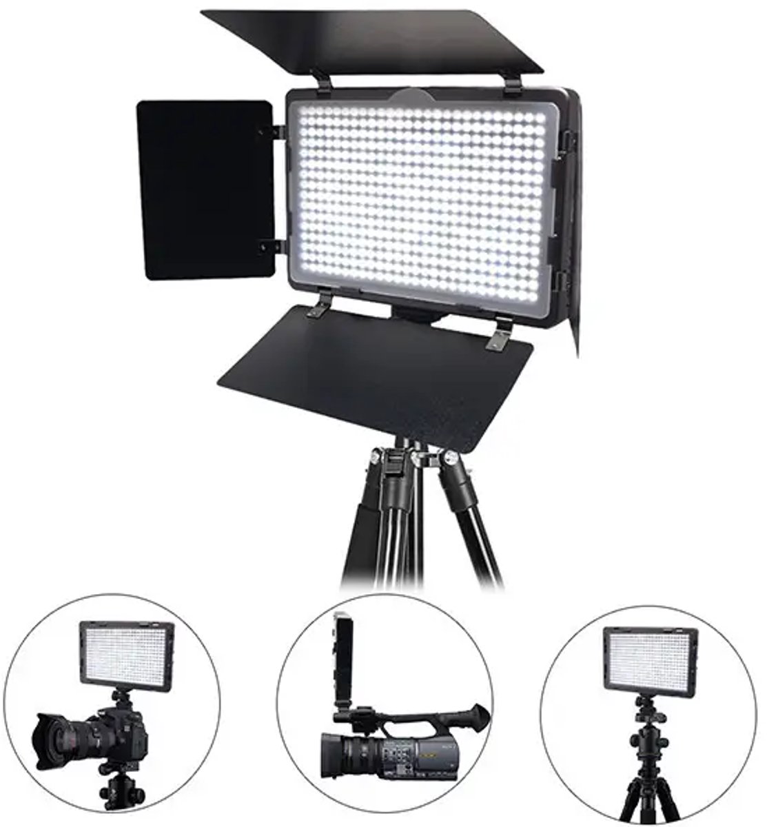 LuminexPro U600 - studiolamp - fotografie accessoires - statief. 75-2.1 meter hoog - beter dan ringlamp - bluetooth afstandbediening - softbox studiolamp 3200k tot 5600k - 40 W - mini statief - Studio lamp