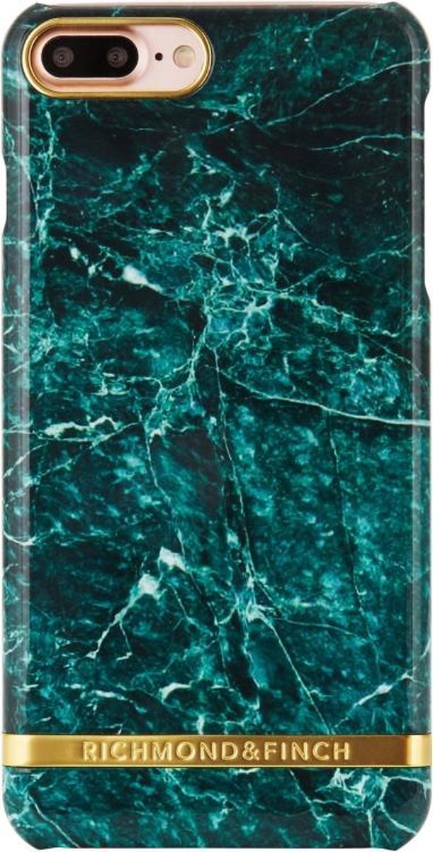 Richmond & Finch Marble Glossy iPhone 7 Plus 8 Plus Groen hoesje - Green Case