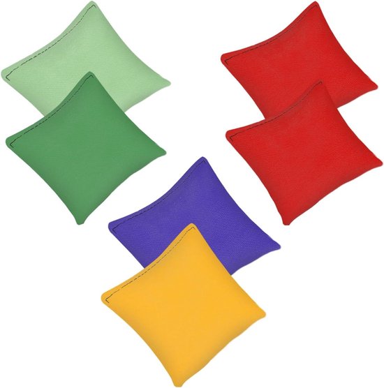 Cornhole Set van 10 x 10 cm, 10 stuks bonenzakjes, werpspel voor kinderen, outdoor, tuinspellen, voor volwassenen, voor Cornhole spel